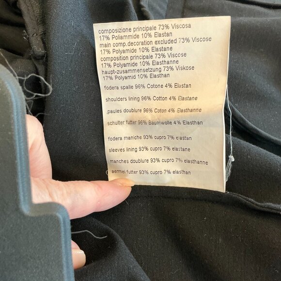 Piazza Sempione, Classic Juliette Blazer, Black, Stretch Comfort, Size 48 Italia - Picture 5 of 5